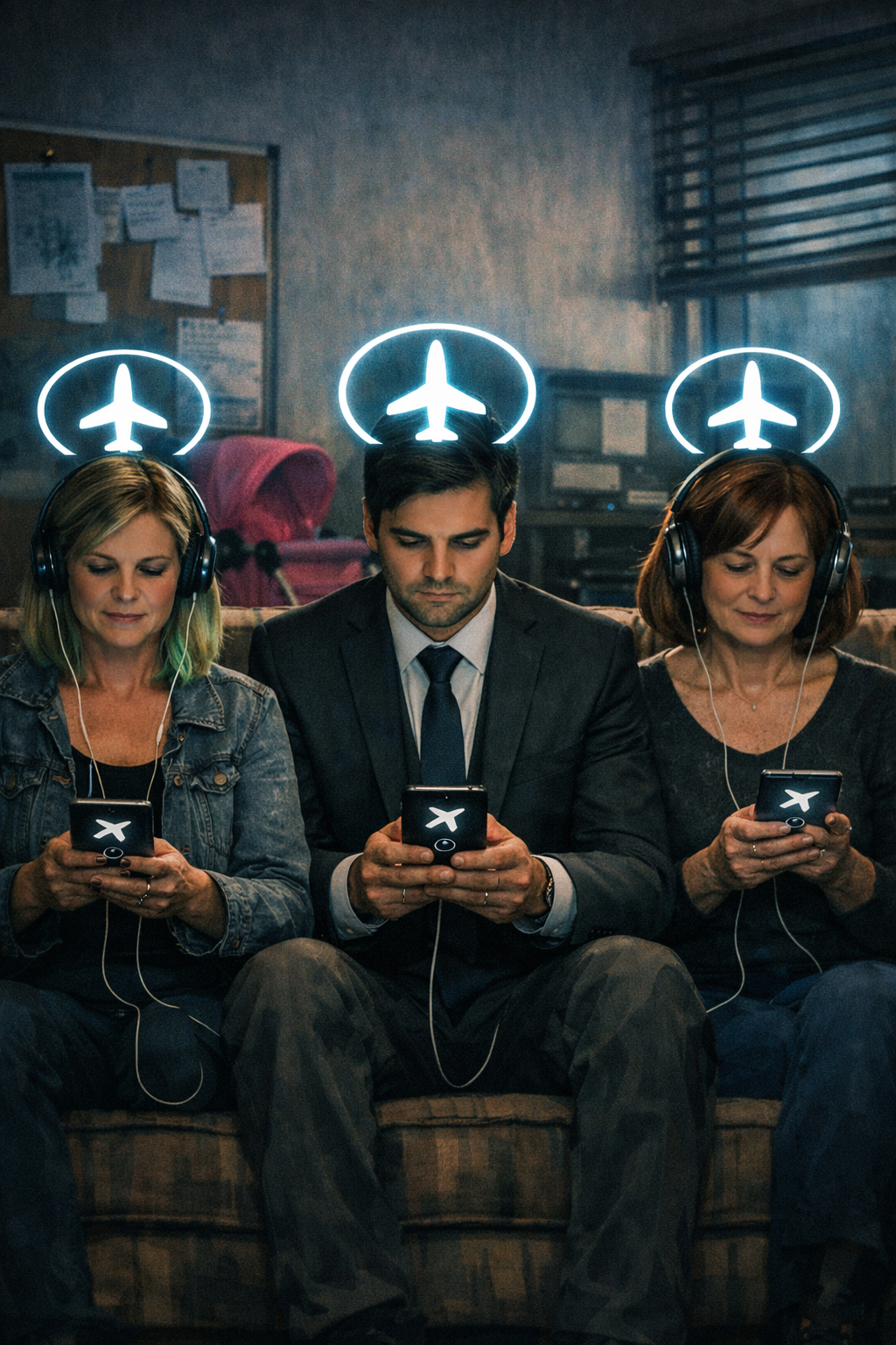 Pessoas em modo avião